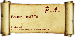 Pautz Atád névjegykártya